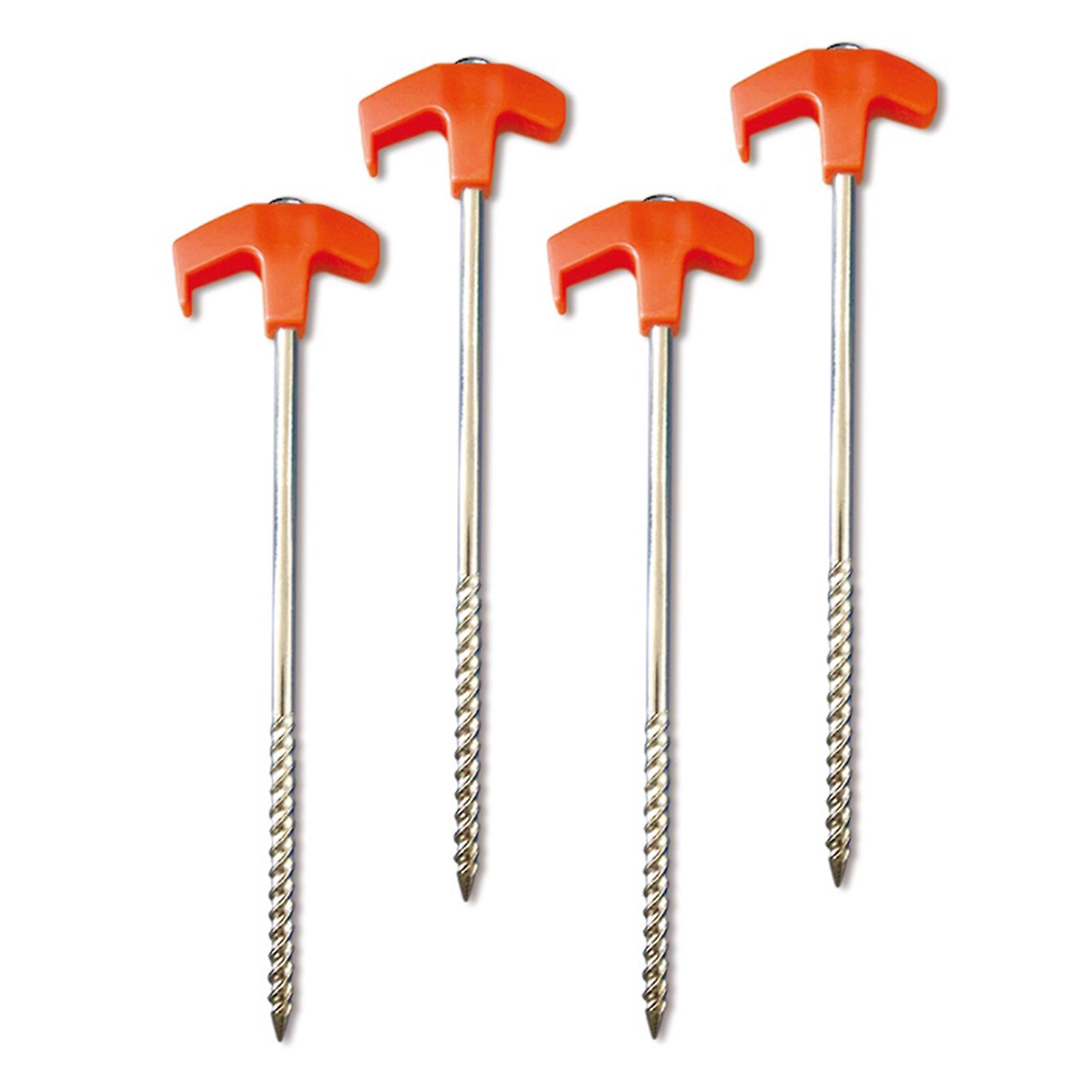 7mm Camping Tent Pegs with Oranges Head Multi-Purpose Fixed Ground Spike for Beach Canopys