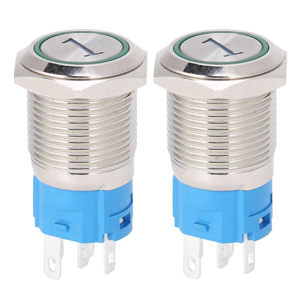 Reset type momentary push button switch with LED lighting, suitable for 220VAC