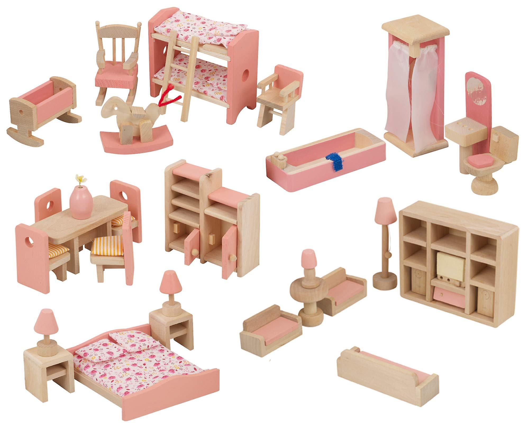 Urbn toys children wooden doll house furniture gift toy sets (one of