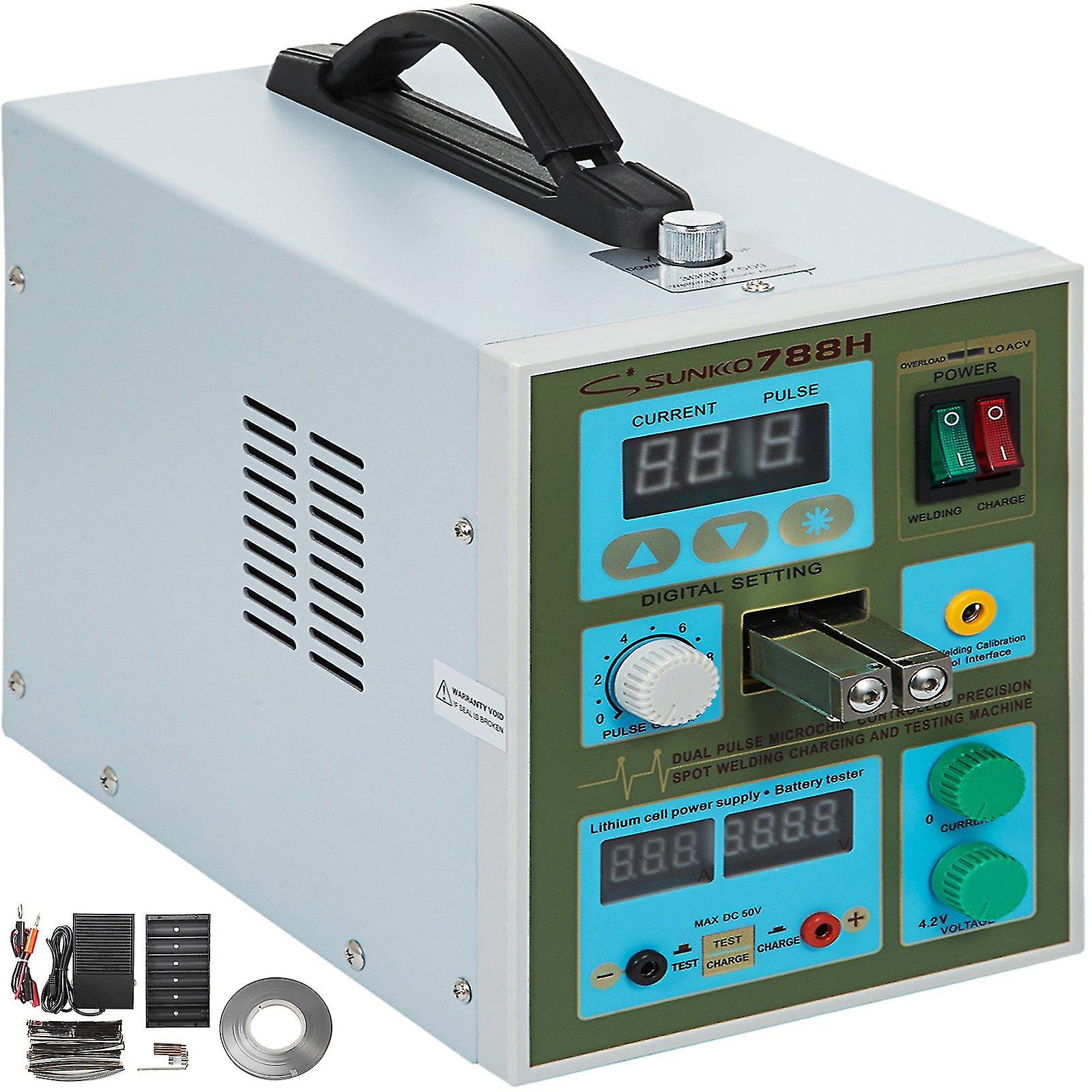 Vevor 788h Pulse Spot Welder Micro-computer Controlled Welding Machine For 18650 Soldering Battery Charger Tester 800a 1.9kw
