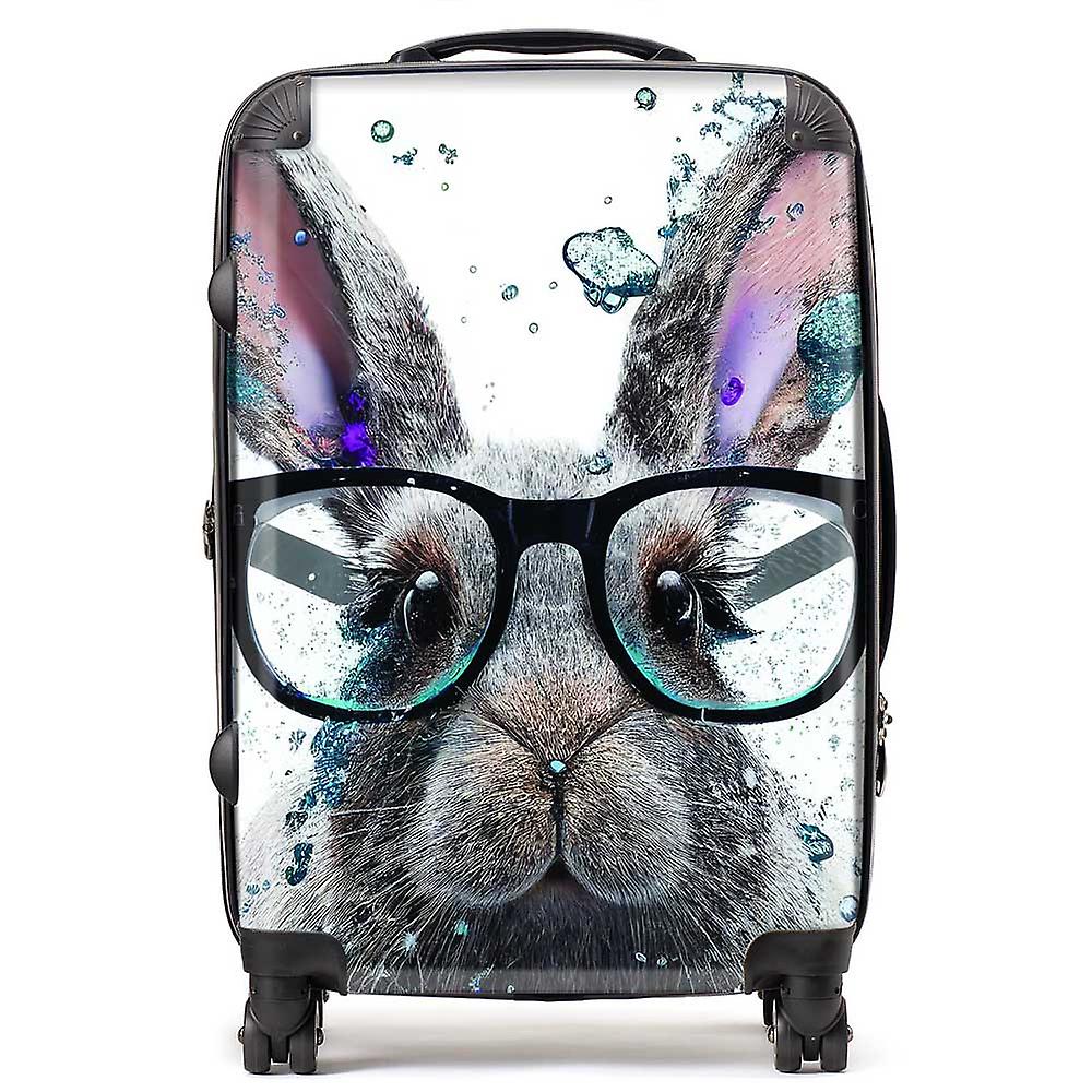 Rabbit With Glasses Splashart Suitcase