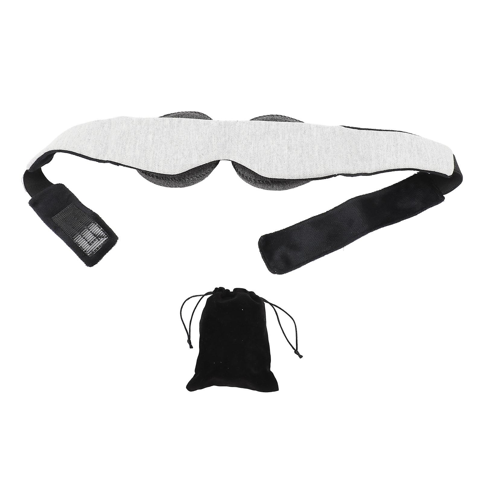 3D Contoured Eye Patch Light Blocking Memory Cotton Movable Eye Pad for Sleeping Use Grey