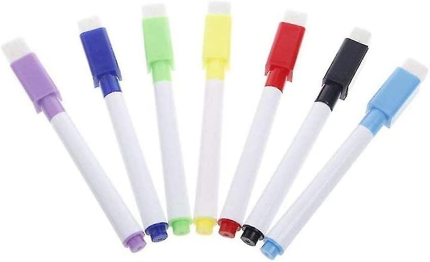 Pen Whiteboard Markers with Built-in Eraser 8 Pack Random Color