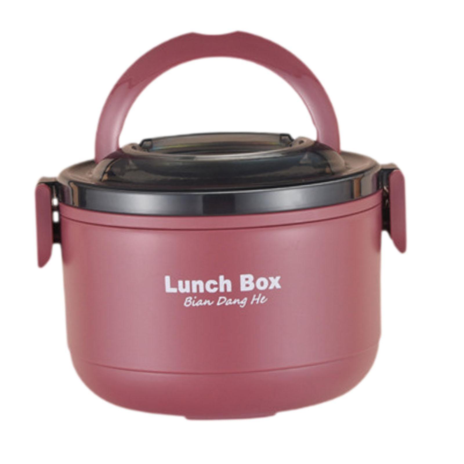 Adult Lunch Box Stackable Portable Insulated Lunch Container for Office Work Red 1 layer