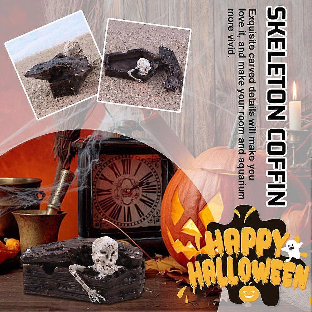 Halloween Witch Figurine Garden Decor Mini Figures Skeleton Ghost Party Prop