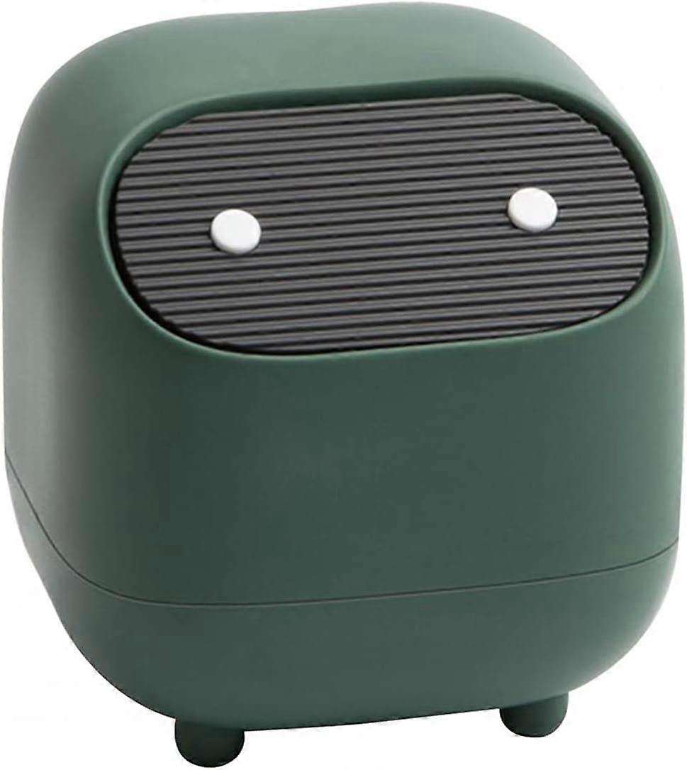 Cute Mini Desktop Trash Can Double Press Trash Can with Lid Suitable for Multi-Scene Trash can