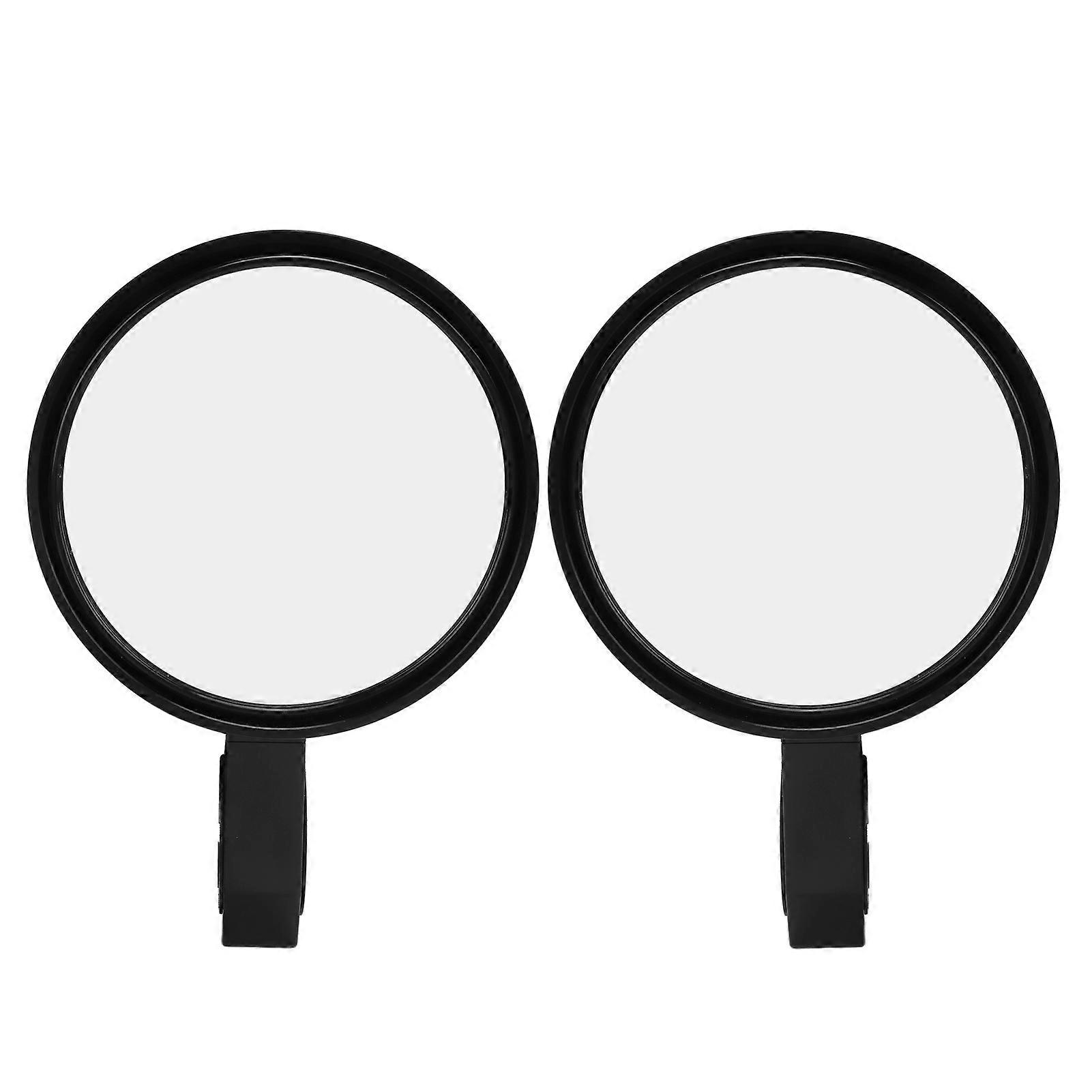 UTV Side Rearview Mirrors Round Black Aluminum Alloy Adjustable Replacement for Polaris RZR 900 XP 1000 1.75in Clamps NO.97608