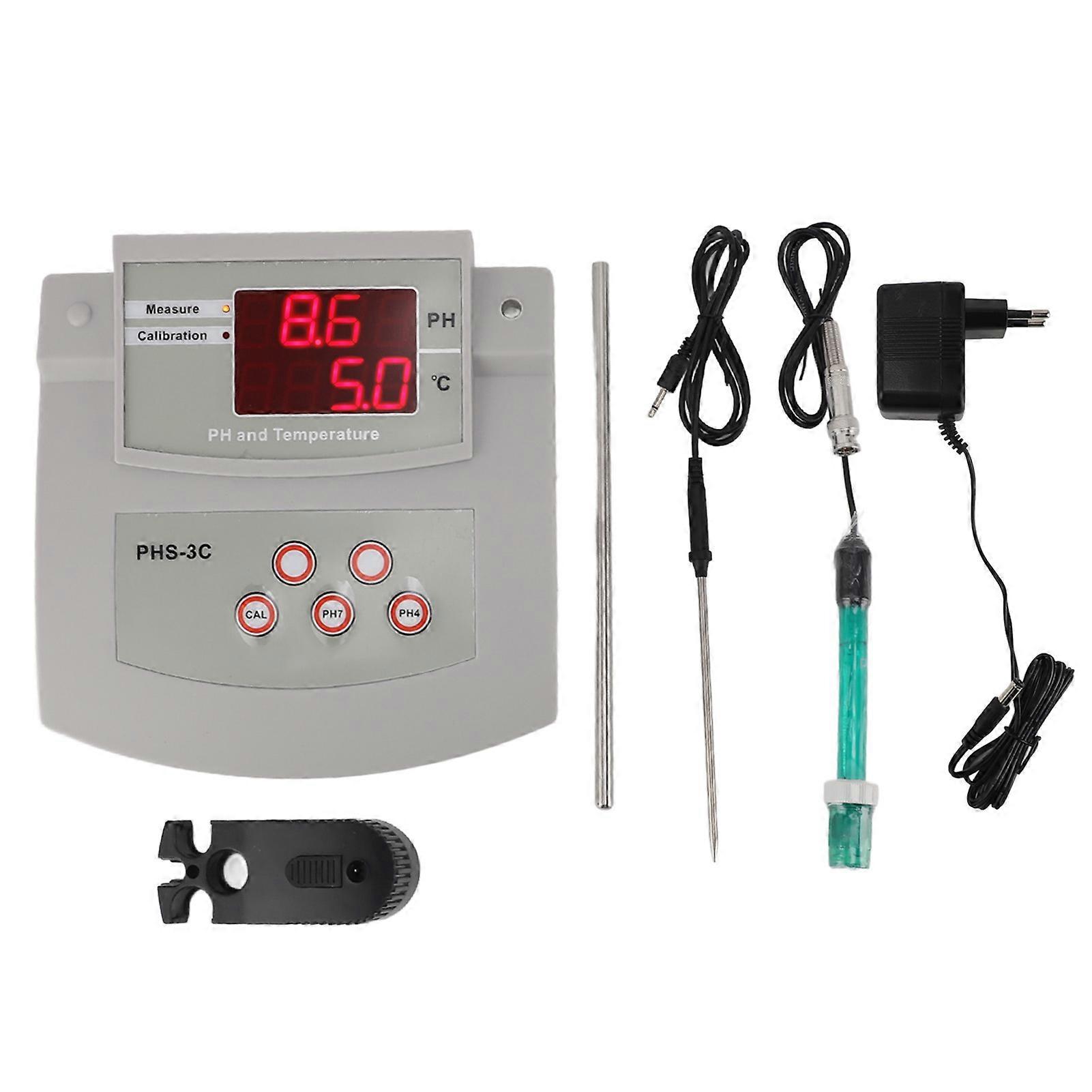 Benchtop Lab PH Meter High Accuracy Automatic Calibration Laboratory PH Meter for Aquarium Fish Tank Swimming Pool EU Plug 230V NO.2834