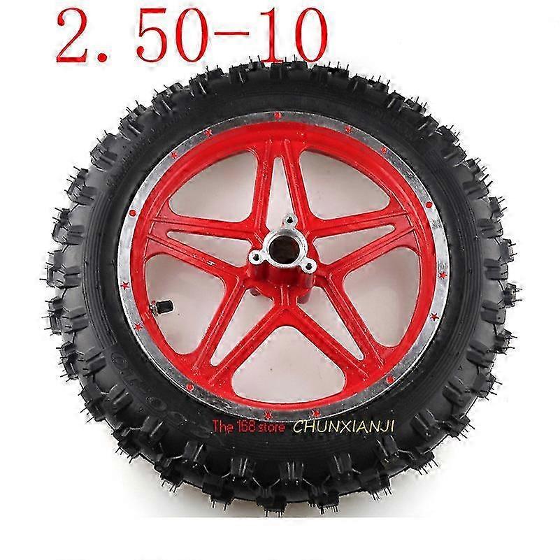 10 inç (10 ') mini Dirt Bike Knobby Lastik Tekerlekler 2.50-10 Ön Veya Arka Jantlar ve Lastik Off Road Motokros Mini Motorrad Çocuk