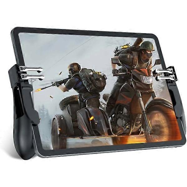 PUBG Gamepad for iPad/Tablet, 4-Trigger Controller with Rotating Stand for Android/iOS