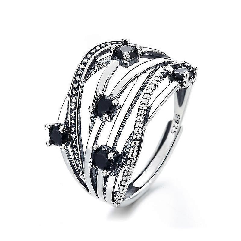 Personalized Women's Ring Ring Multi-Row Irregular Wedding Ring Adjustable Size