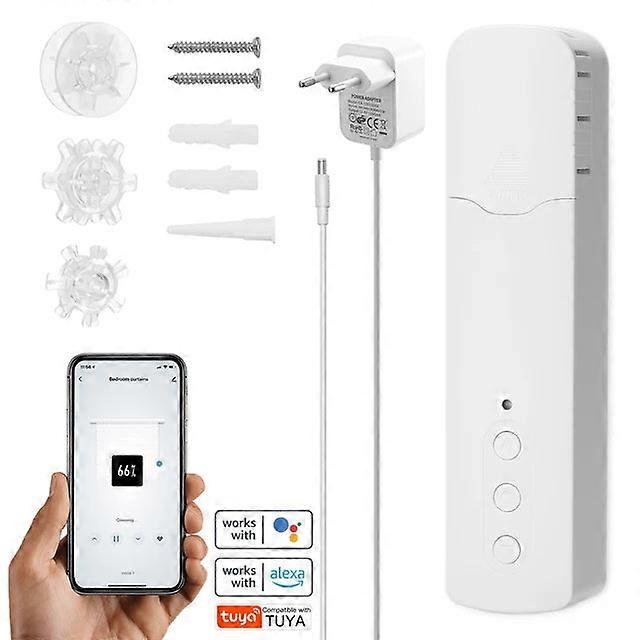 Tuya Wifi Tm616egwt Intelligent Pull Bead Curtain Motor - App Voice Control, Quiet, Compatible With Alexa And Google Home