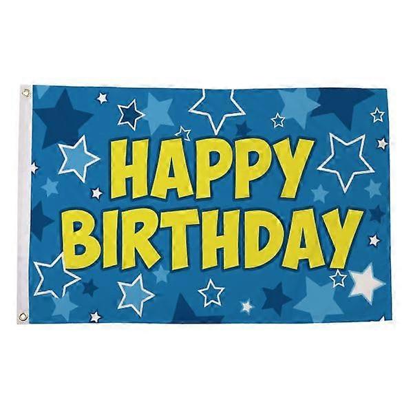 Happy Birthday Blue Flag