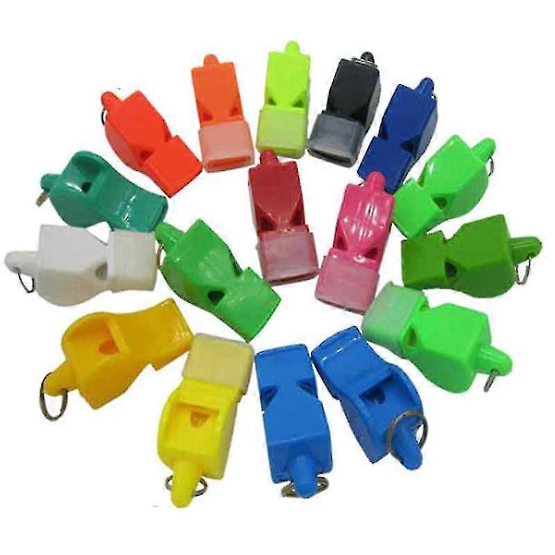 50 Pcs Non-Nuclear Professional Referee Whistle Fox Whistle Plastic Life-Saving Whistle for Game