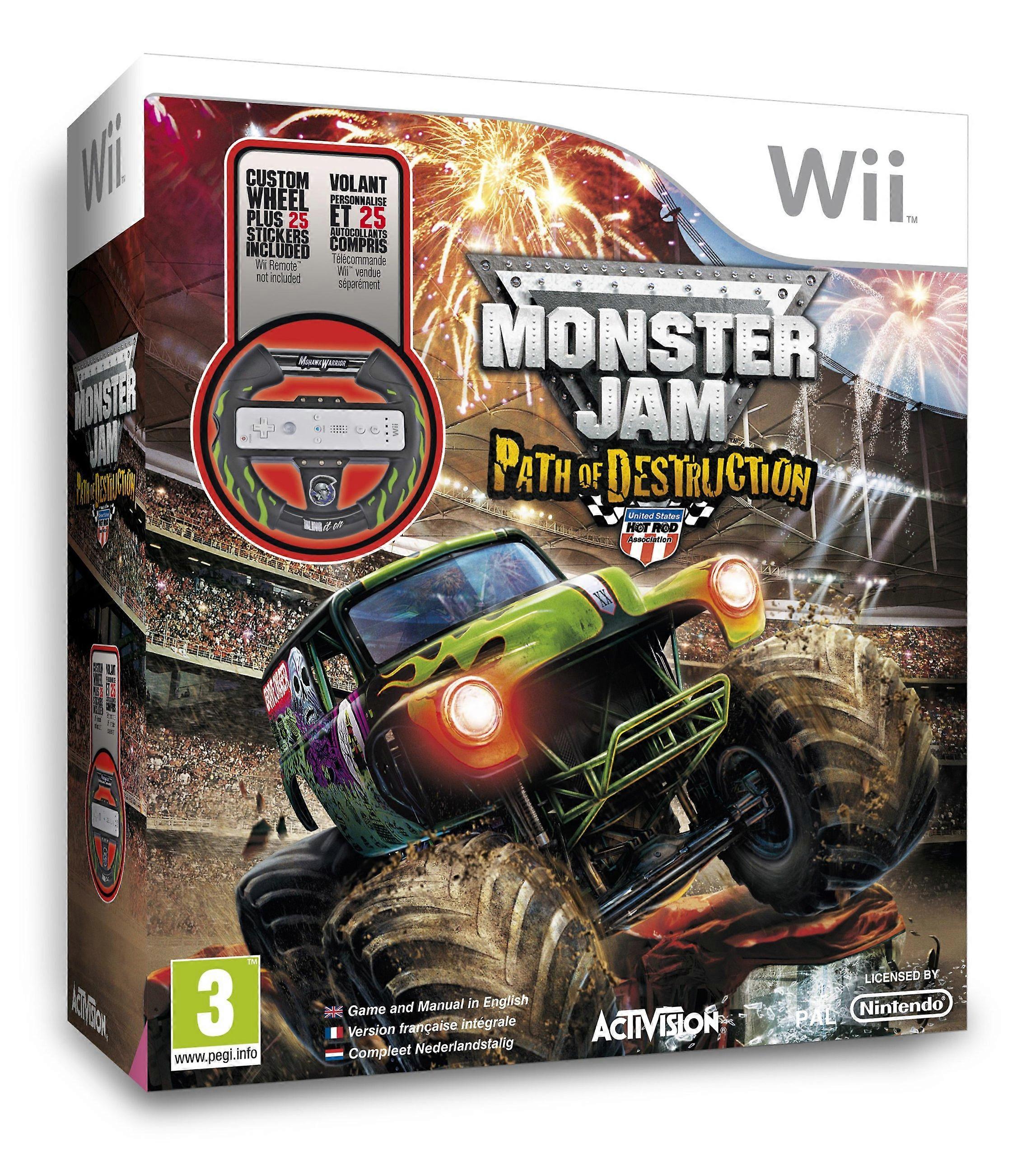 Monster Jam Path of Destruction - Bundle (Wii) - PAL - New & Sealed