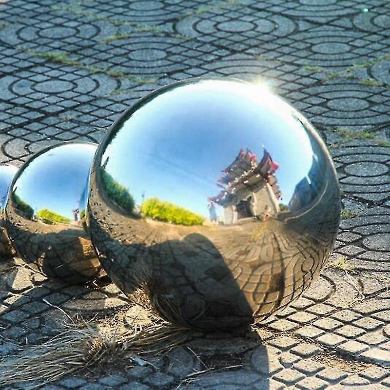 Barsinfi pol Stainless Steel Mirror Ball Hollow Ball for Garden Decoration20 pieces