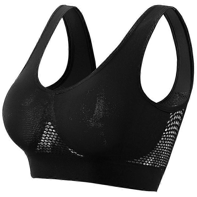 2 pack Αθλητικό Σουτιέν για Γυναίκες Σουτιέν Στήριξης με Επένδυση Yoga Bras Μαύρο