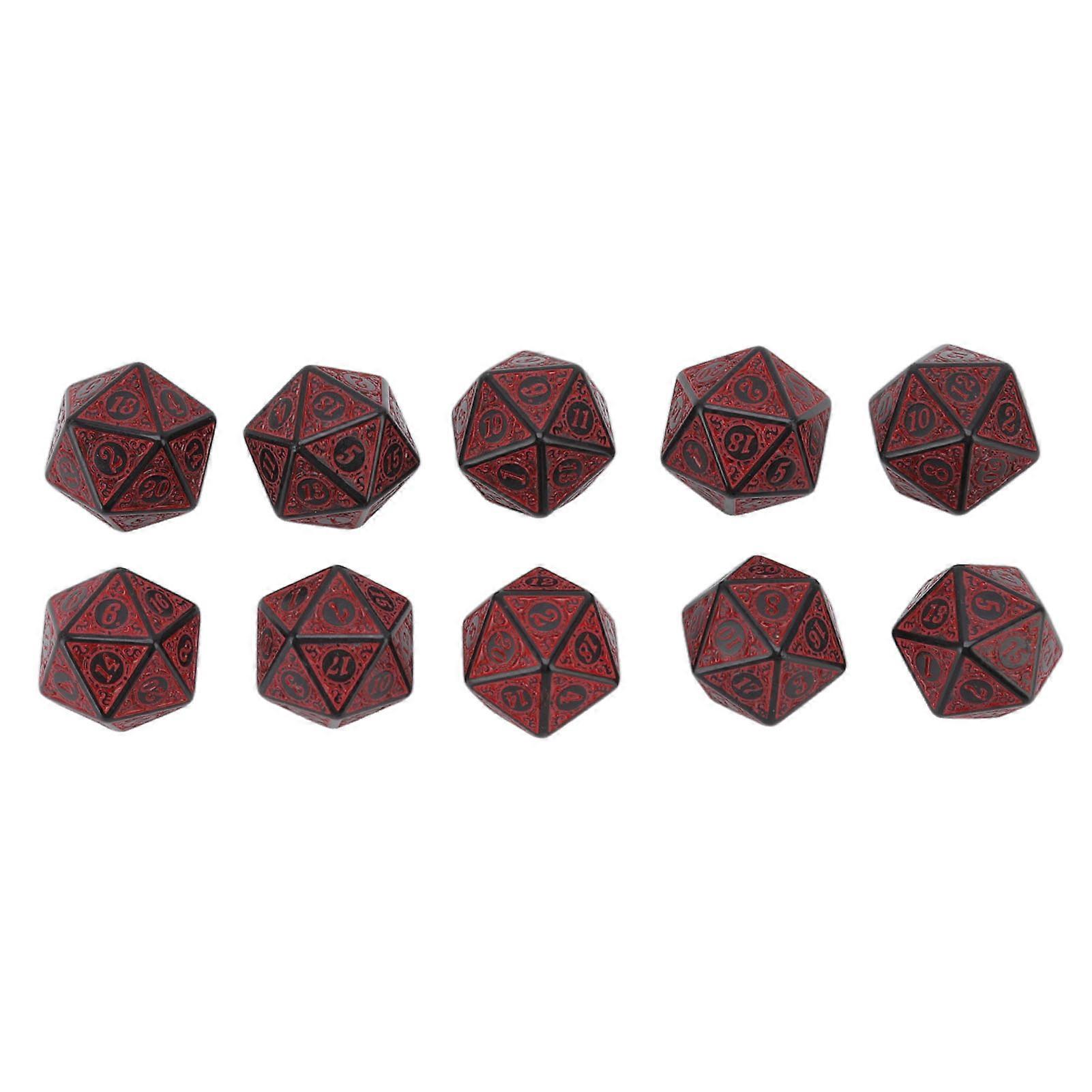 10 Pcs Polyhedral Dice Acrylic Table Game Dice Multipurpose for Board Role Playing Games