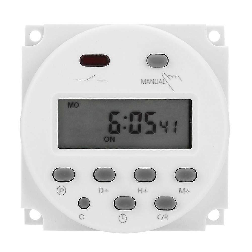 PIAO 12V Mini LCD Digital LCD Power Weekly Timer Relay Switch Digital Timer Power Timer Control with waterproof cover White
