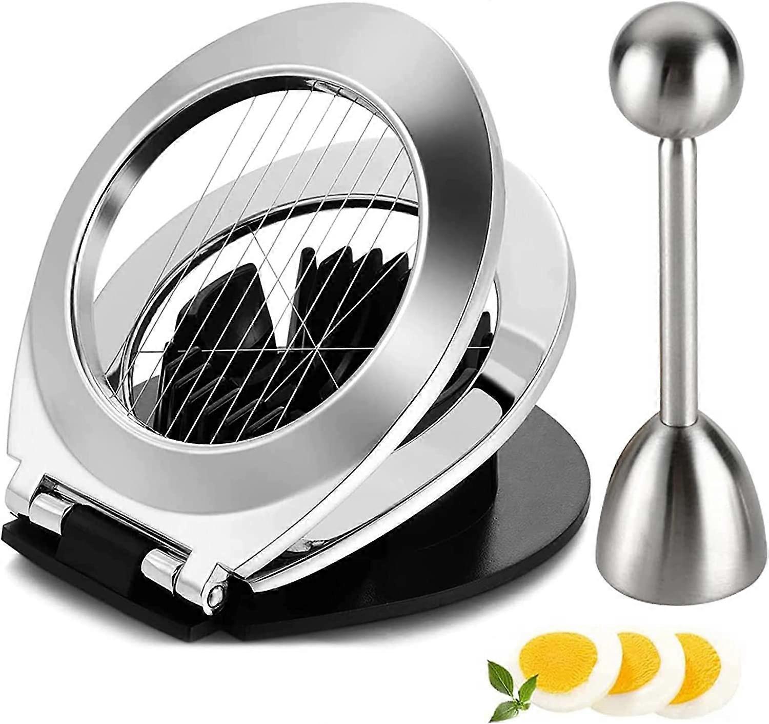 2 Pieces Hard Boiled Egg Slicer, Egg Cutter, Cracker And Egg Opener, Ideal For Making Salad And Sandwiches, Cooking Sauces, Pizzas