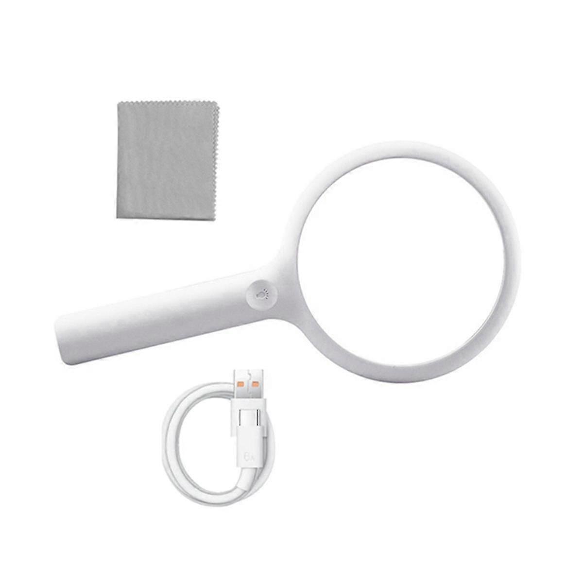 Optical Aspheric Magnifying Glass With 20 Led Lights With Light Reading Magnifying Glass Rechargeab