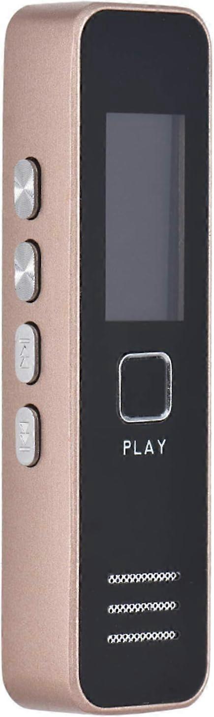 Digital Voice Recorder Rechargeable Audio Dictaphone MP3 Player USB Flash Disk One-Touch Recording for Meeting Office School Gold