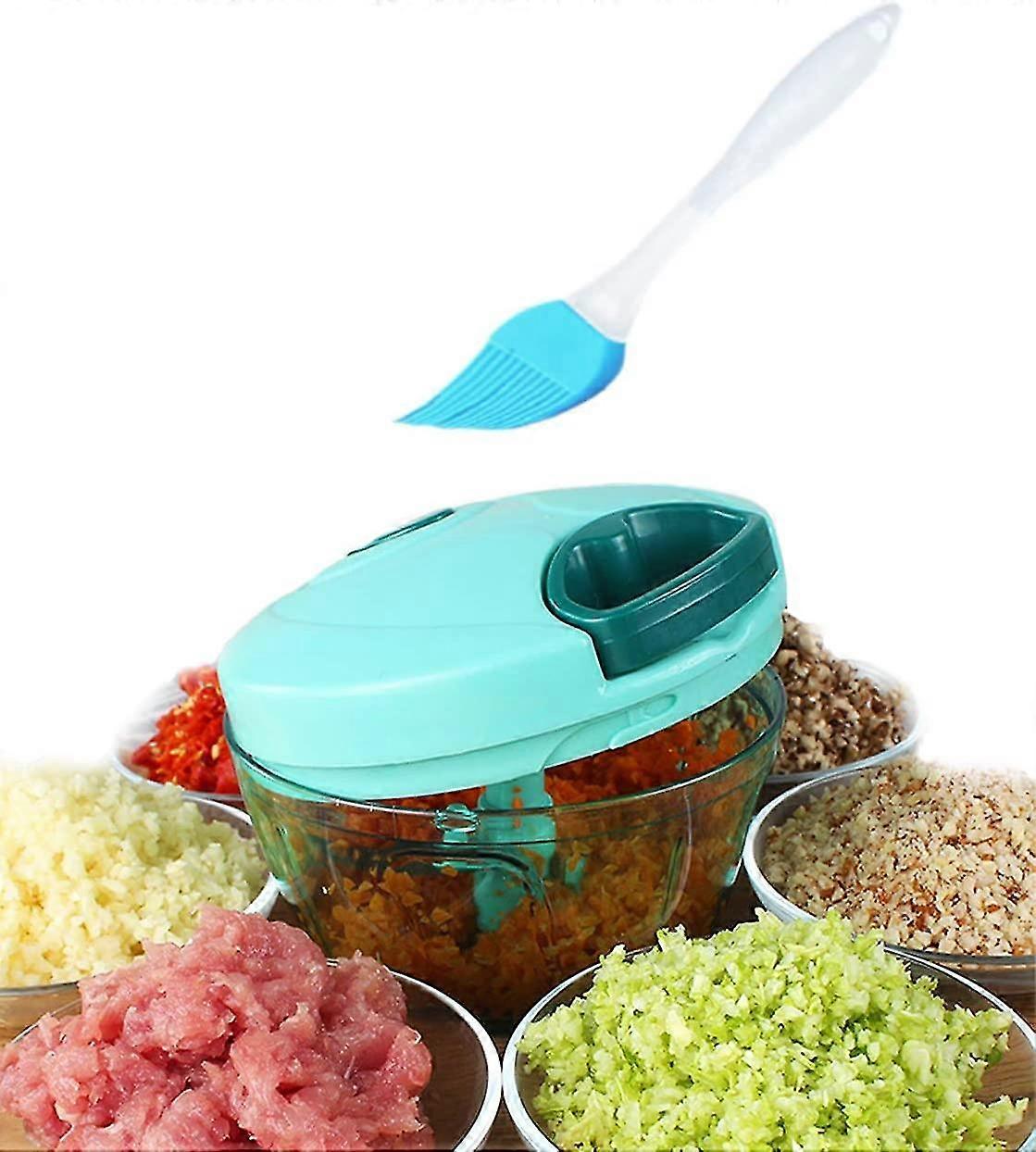 Tenta Kitchen 1.3-cup/330ml Pull String Manual Food Processor/vegetable Slicer/chopper/ Dicer/mincer/blender - To Chop Fruits,vegetables,nuts,herbs,on
