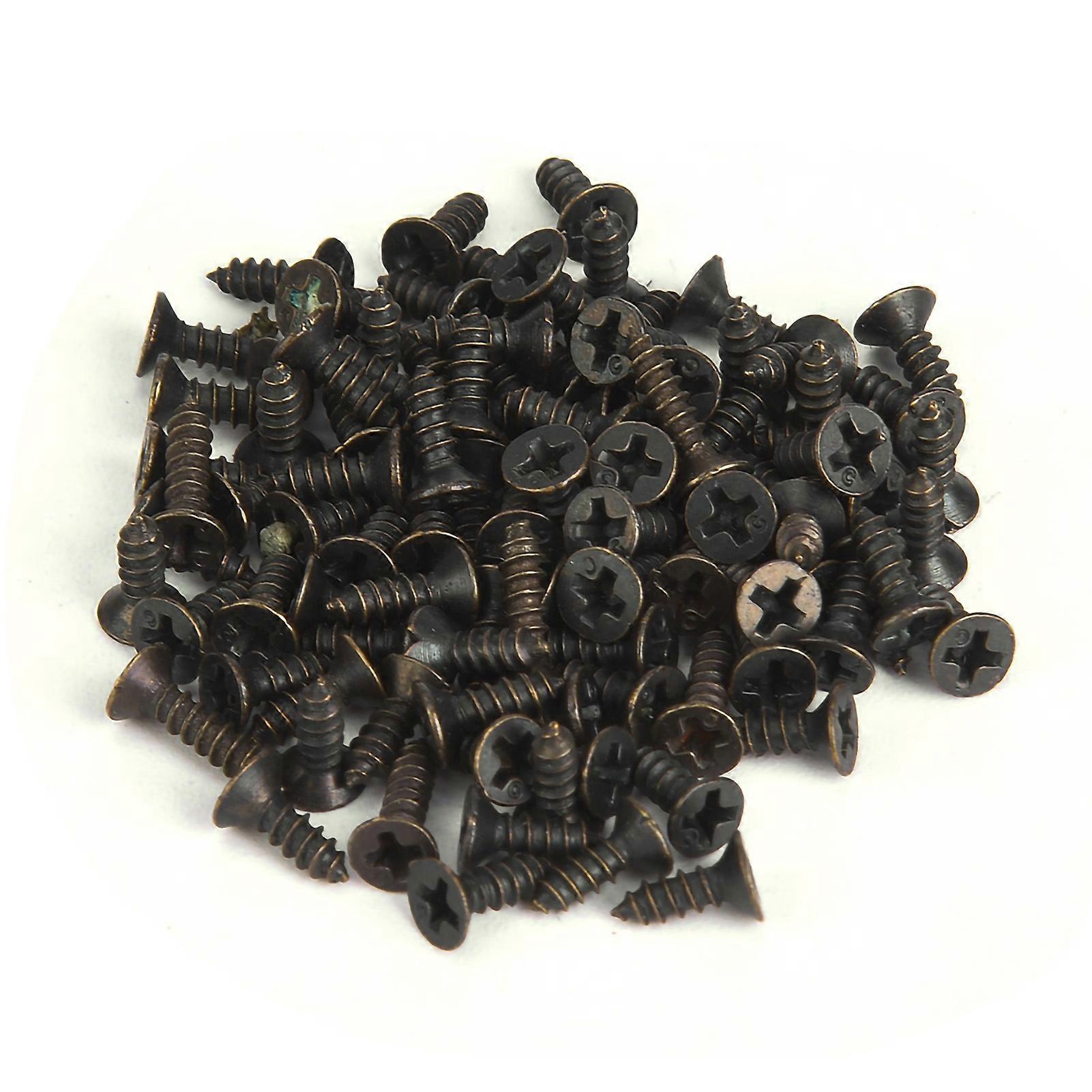 Vis autotaraudeuse en fer à vis antique à tête plate 500g à usage multiple (bronze 2x8mm)