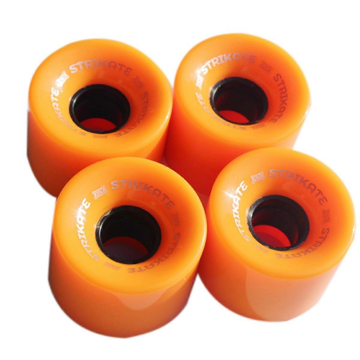 4Pcs/Set 60X45mm Cruiser Skateboard Wheels PU Wheels Long Board Cruiser Wheels,Orange