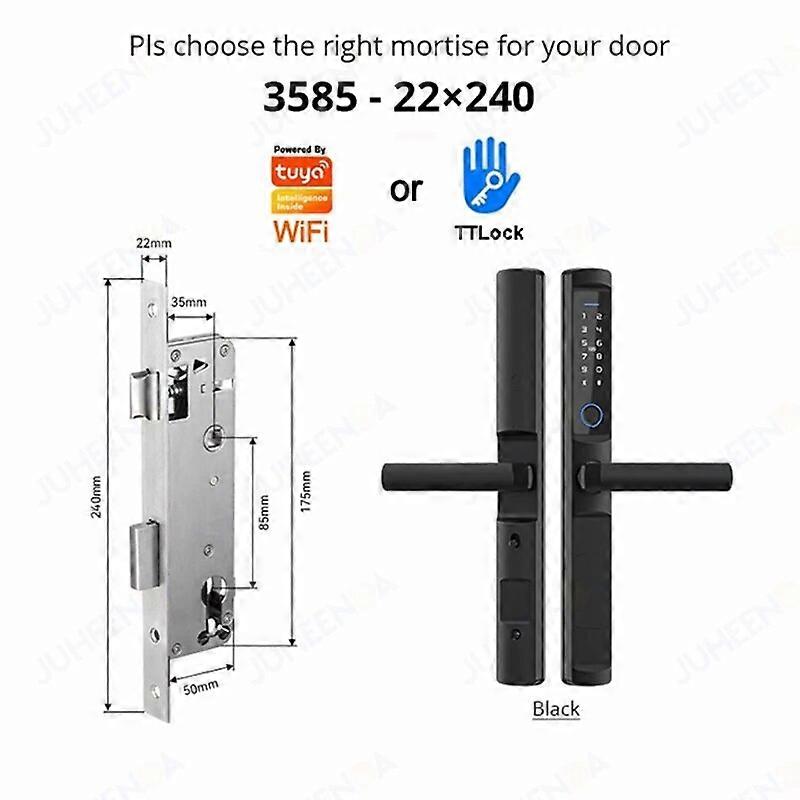 Double Side Waterproof IP66 Dustproof Wifi Fingerprint Sliding Smart Lock RFID Card Code TTlock APP Aluminum Door Locks