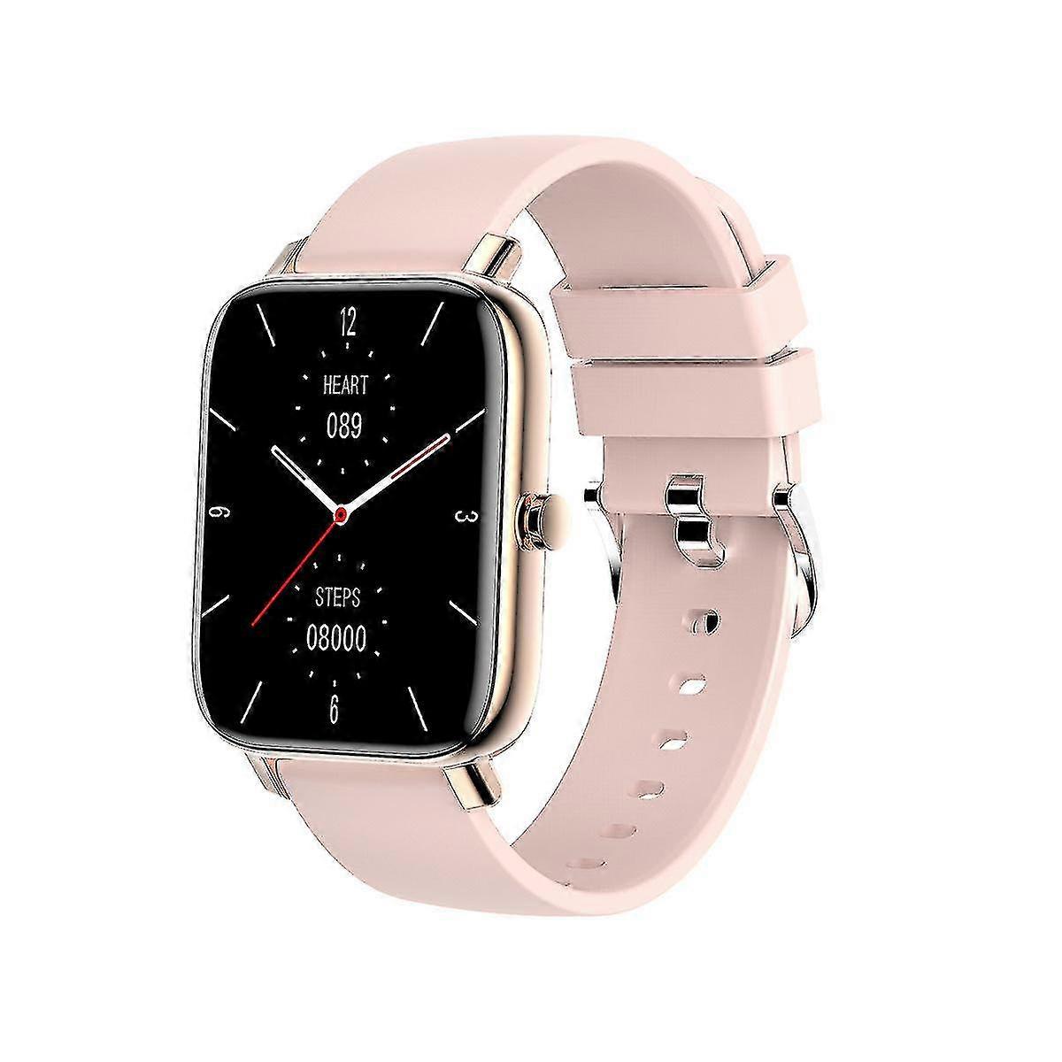 Smart Watch 1.7 Inch Large Screen Touch Heart Rate Motion Monitoring Bluetooth Watch (pink)