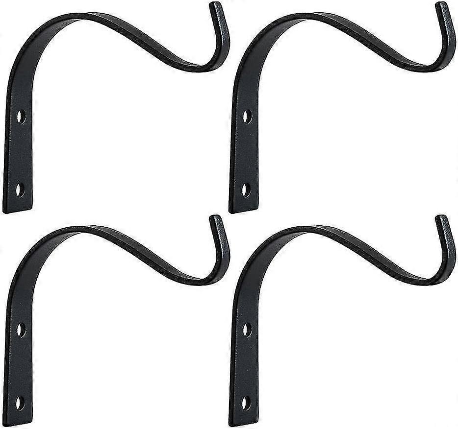 4 Pack Rustic Iron Wall Hooks For Hanging Lanterns Coats, Metal Hooks
