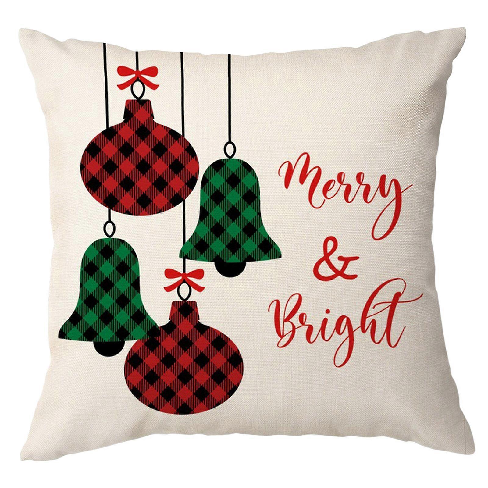 Throw Pillow Cover Faceless Gnome Pattern Vibrant Color Hidden Zipper Polyester Couch Bed Square Pillowcase Sofa Accessory