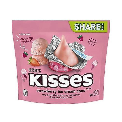Hershey's Kisses Sorvete de Morango Cone de Chocolate Candy
