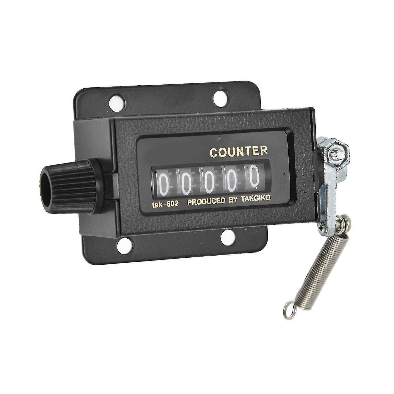 Mechanical Counter, 5 Digit Counter 0-99999 Manual Mechanical Reset Manual Stroke Counter For Printing Press, Auto Digital