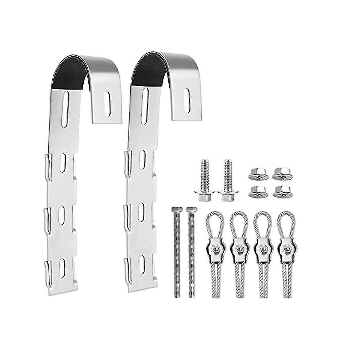 2pcs Solar Panel Mounting Brackets - Solar Panel Mounting Hooks For Balcony Railing, Solar Panel Ho