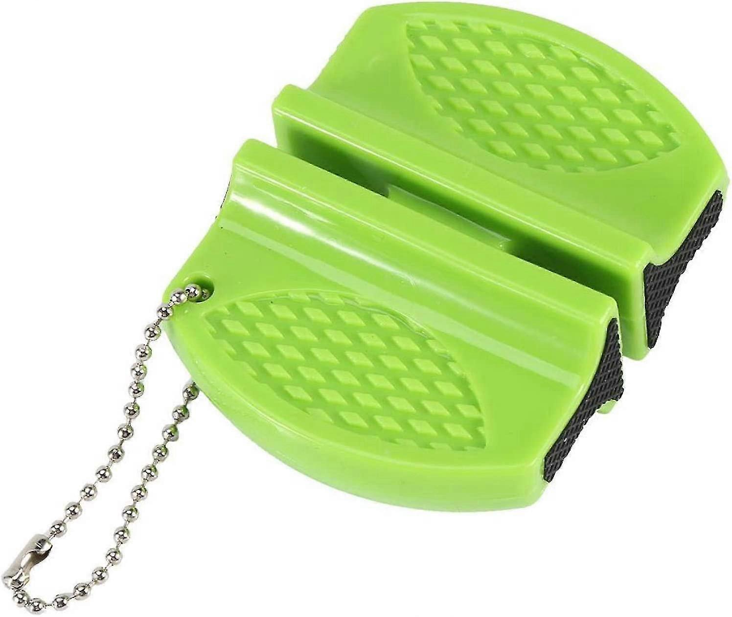Outdoor Sharpening Stone Fast Multifunctional Ceramic Double-gear Sharpener (green) (1pcs)