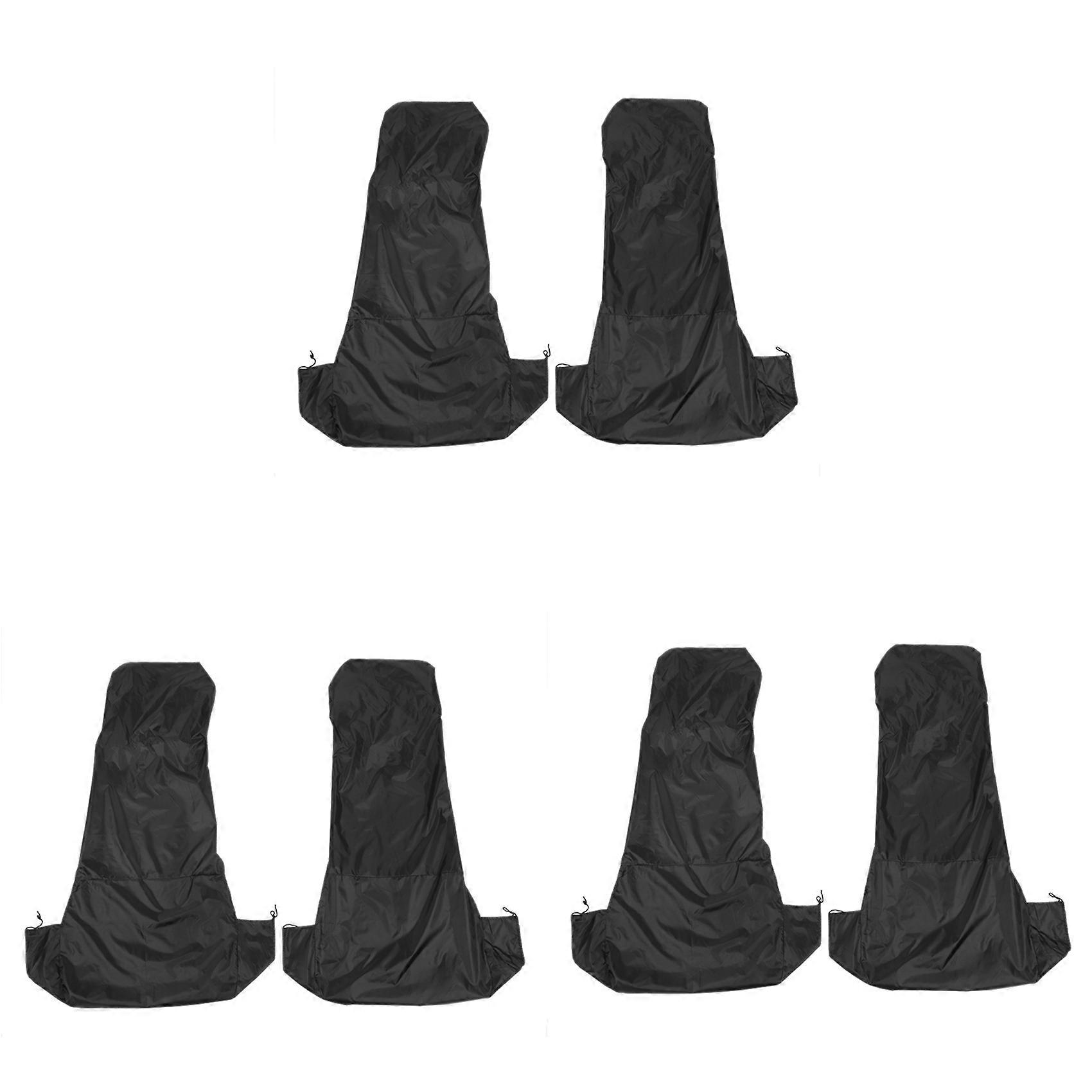 6X Universal Waterproof Nylon Front Car Van Covers Protectors Black Pair