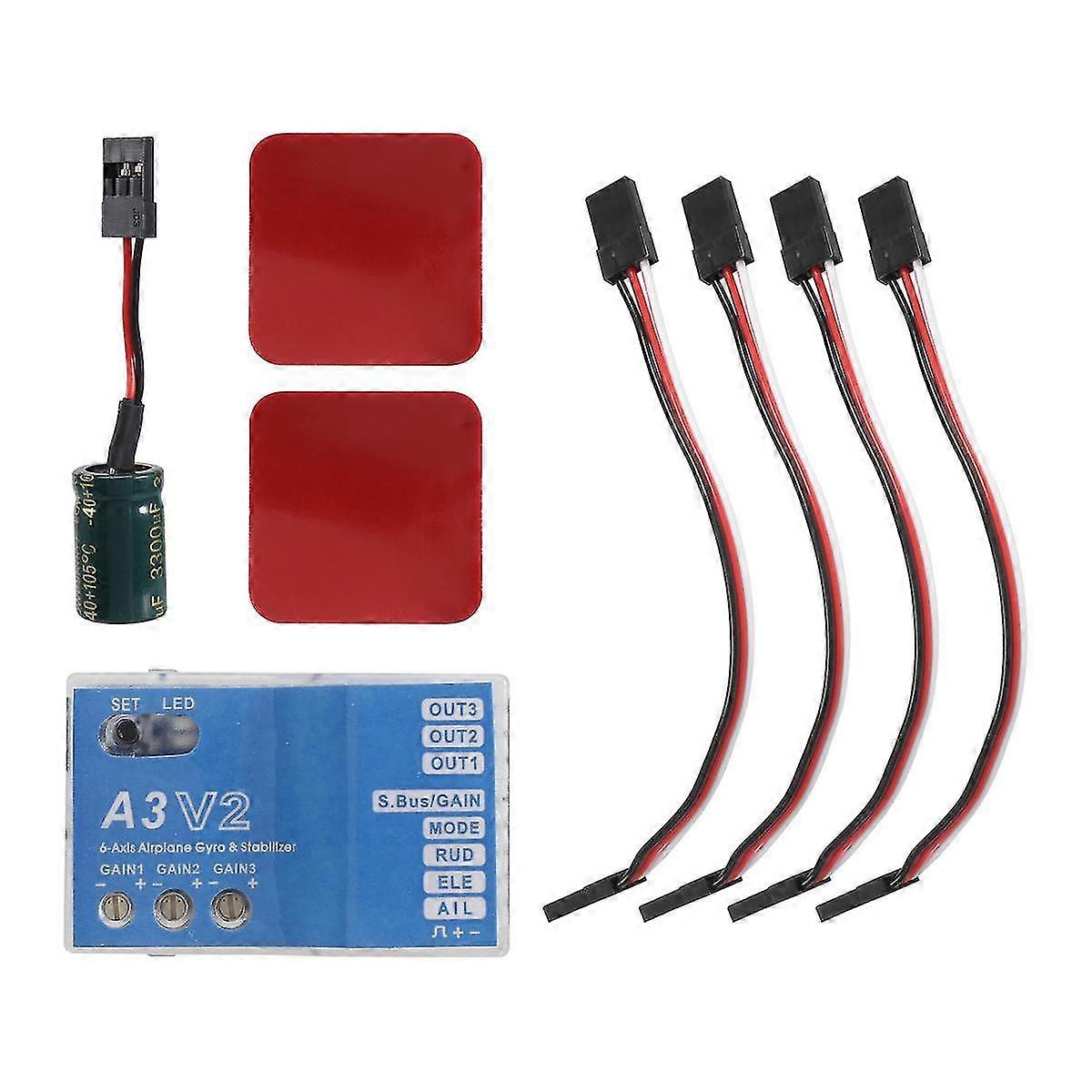 A3 V2 flight controller stabilizer 4 flight modes for RC airplane Airplane RC Metal gift accessory