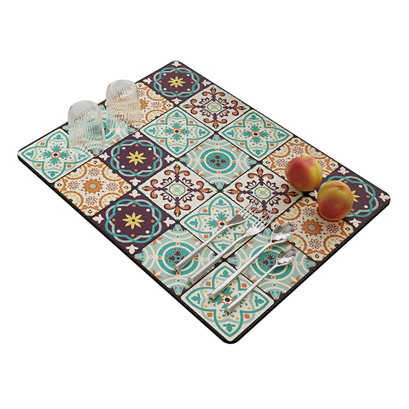Absorbent Water Controlled Placemat Heat Insulation Fast Drying Pad for Mugs Tableware