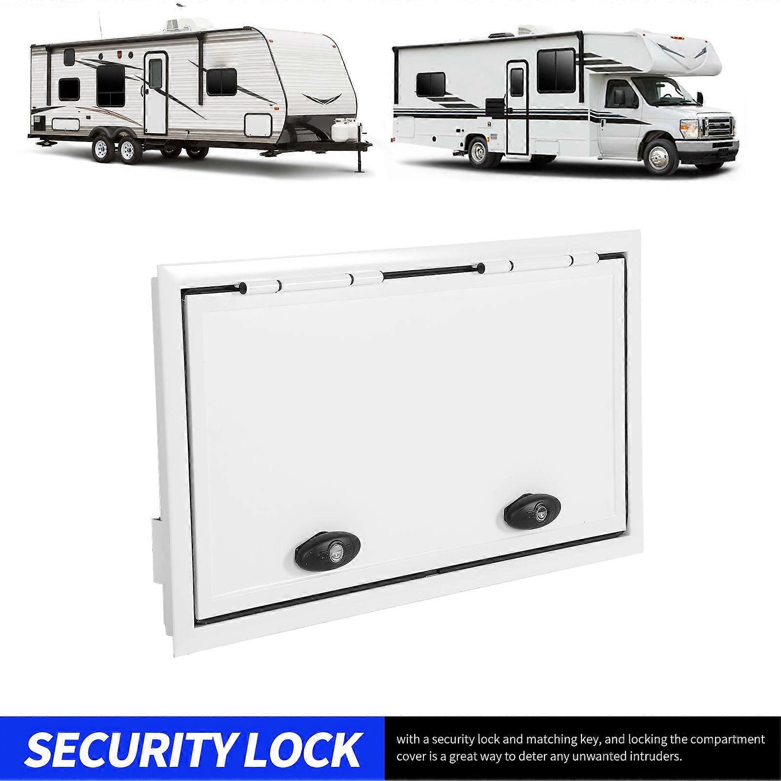 26x19.2in RV Baggage Door Baggage Cargo Compartment Access Door with Support Rod Dual Security Lock for Campers Motorhomes