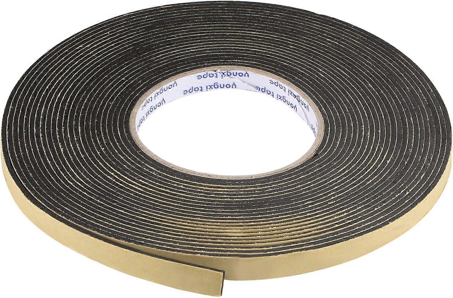 uxcell シーリングフォームテープ 10mm 幅 2mm 厚さ 10m/32.8ft 長、窓ドア断熱材用 EVA 自己接着ウェザーストリップ