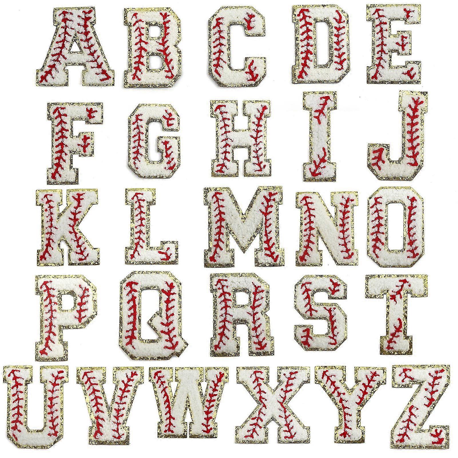 High-Quality Clothing Patch with Excellent Adhesion - Tear-Resistant, Removable, and Fadeless - Featuring Letter Patterns and Baseball Badges - Ideal