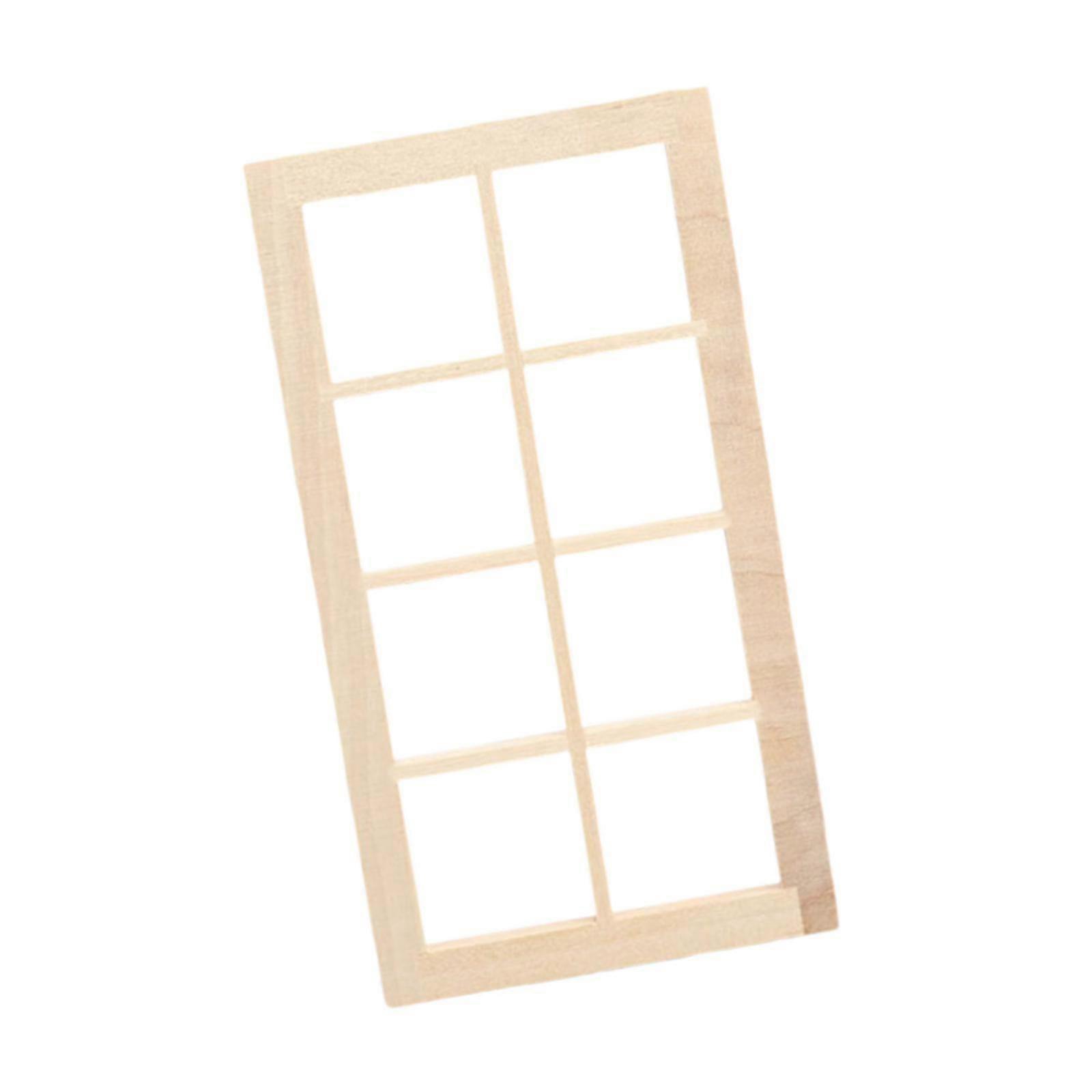 Dollhouse Miniature Window Miniature Scene Decor 1:12 Scale Realistic Model