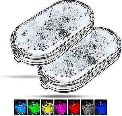 2 Adet Araba Led İç Işıklar 5v Led Dokunmatik Kablosuz Araba Işık Rgb 7 Renk Ayarlanabilir Şarj Edilebilir Mobil Usb Dokunmatik En İyi Hediye