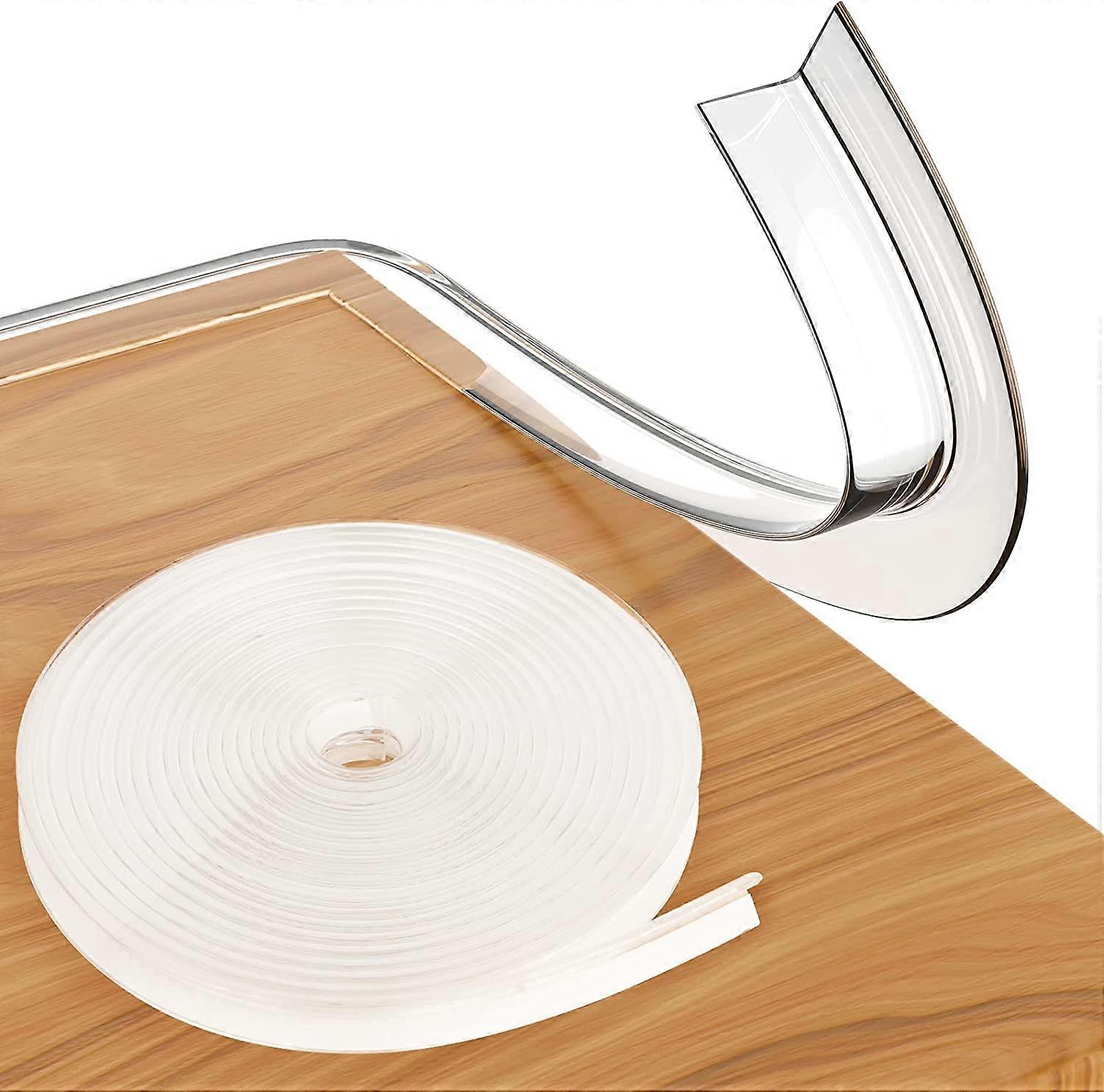 (100cm) Transparent Table and Furniture Baby Protector, Pre-adhesive Baby Table Corner Protector, Cupboard Edge and Corner Protector for Baby Safety