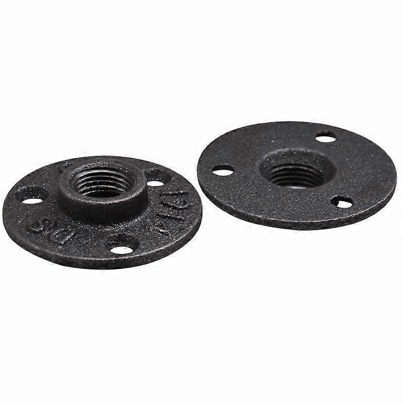 4pcs Floor Flange 65mm Cast Iron Threaded Flange Black Pipe Flanges Threaded
