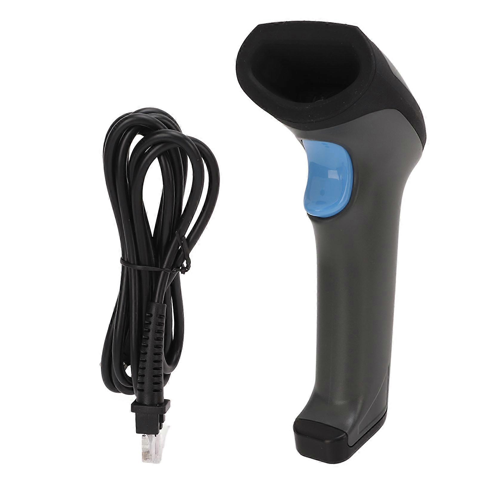 2D Handheld Bar Code Reader for Supermarket Library, Quick Scanning, Anti-Drop, ABS Handle