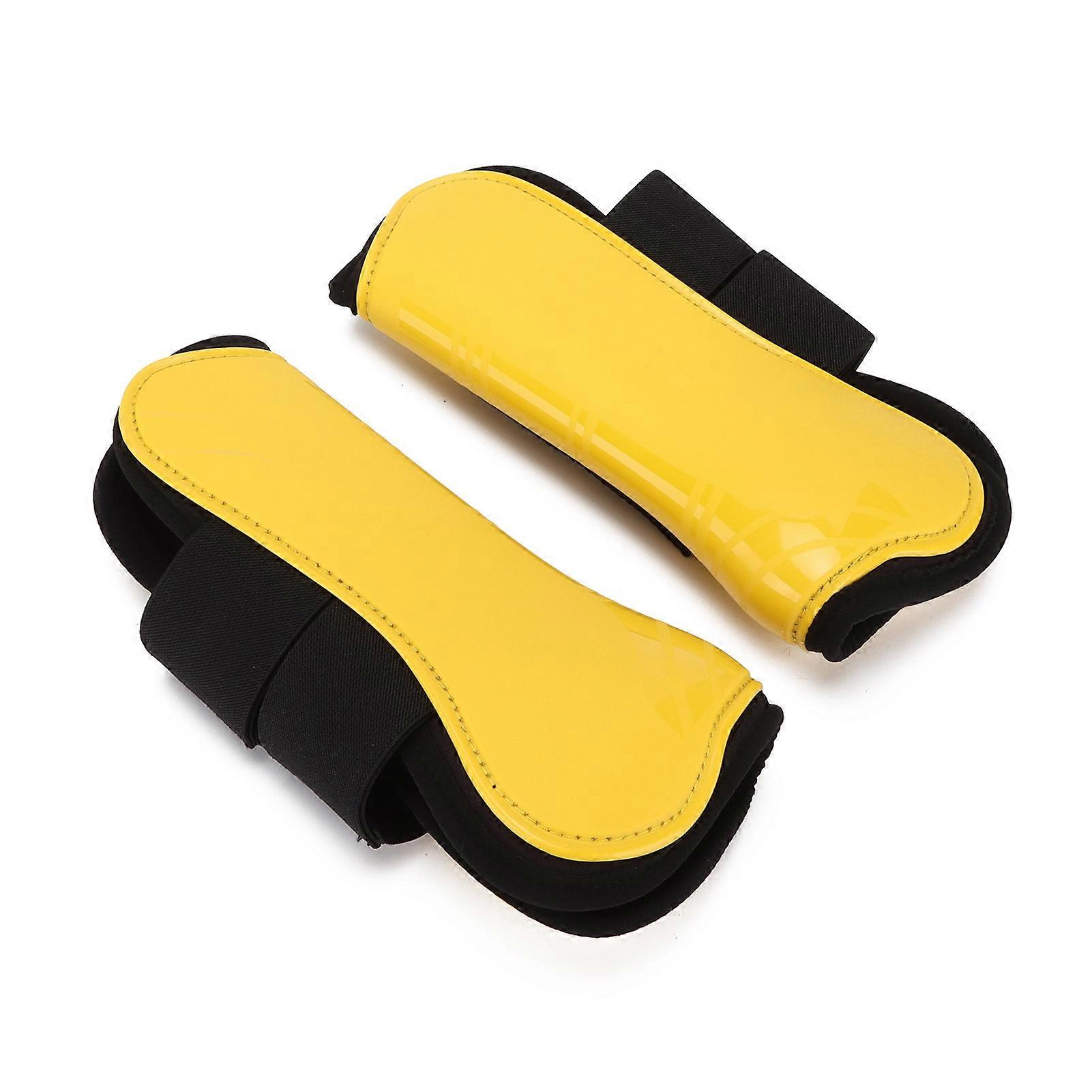 Horse Jumping Tendon Boots 4 PCS Comfortable Adjustable Set for Front Legs (XL) Pu Neoprene
