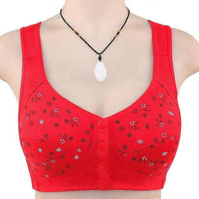 Push Up Full BH Plus Size Kvinnor Bomull Underkläder Front Stängning BH Trådlös BH Bralette Andas Mjuk Sport Seamless